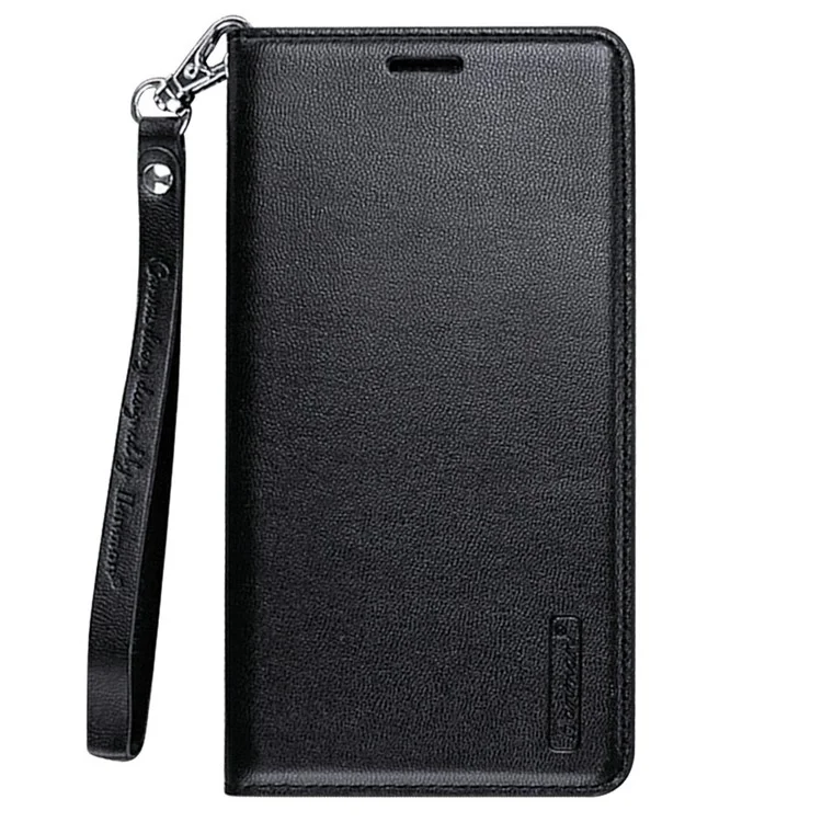Hanman Minor Series Wallet Téléphone Pour Iphone 14, Cuir PU + TPU Poldable Stand Magnetic Auto-absorbed Cover - le Noir
