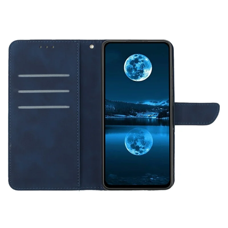 Étui pour téléphone pour TECNO Spark Go 1 / Go 2025 / Pop 9 4G Peau Lignes de touche imprimées Étui à rabat en cuir PU - Bleu