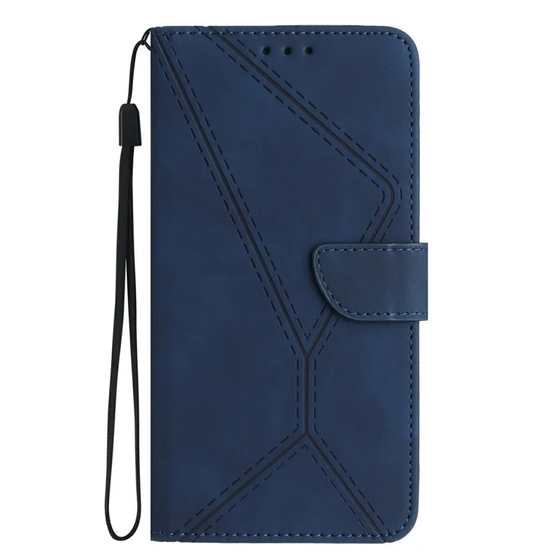 Étui pour téléphone pour TECNO Spark Go 1 / Go 2025 / Pop 9 4G Peau Lignes de touche imprimées Étui à rabat en cuir PU - Bleu