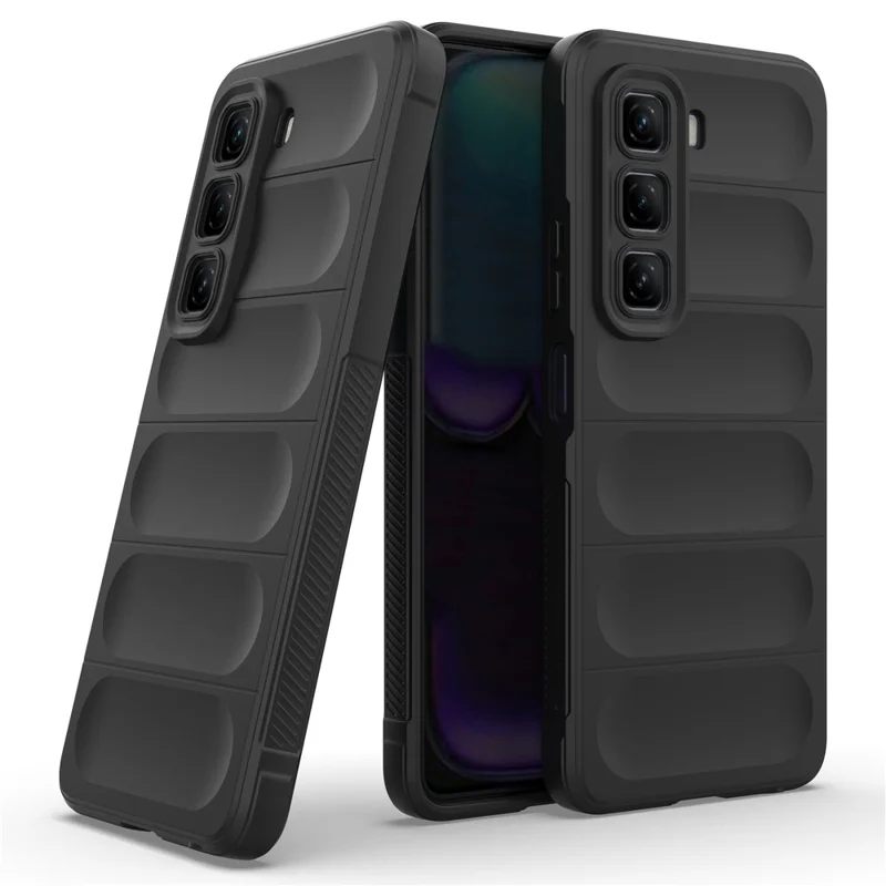 For Infinix Hot 50 4G Case Anti-Drop Soft TPU Rugged Phone Back Cover - White