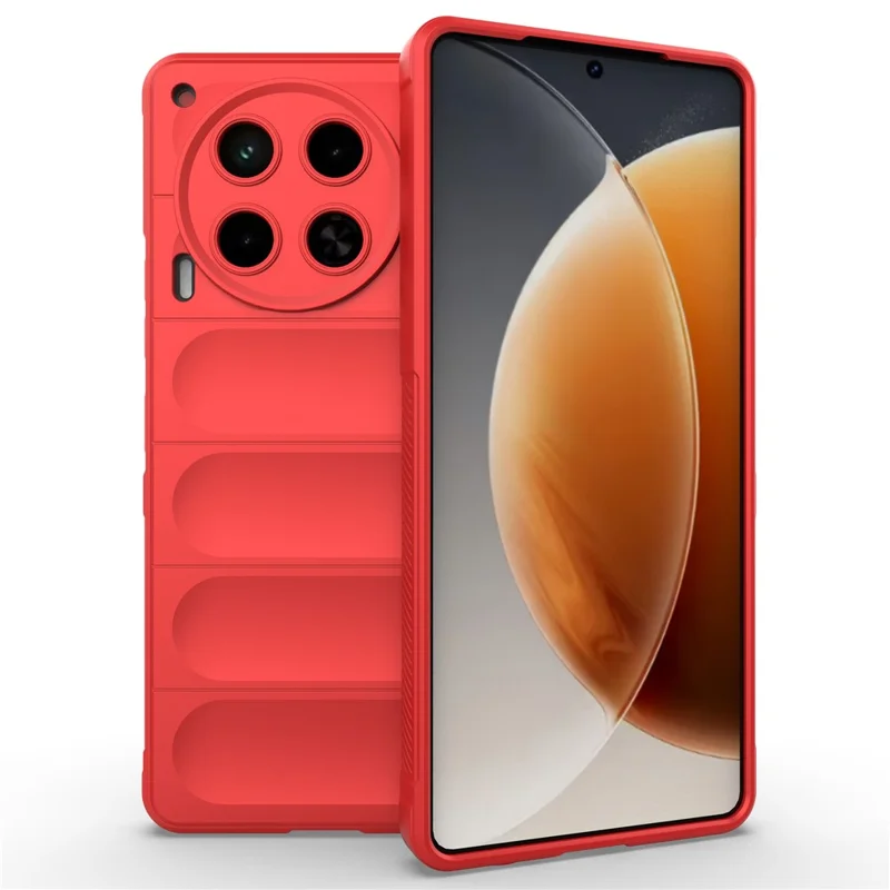For TECNO Camon 30 4G Case Anti-Drop Soft TPU Rugged Phone Back Cover - Red
