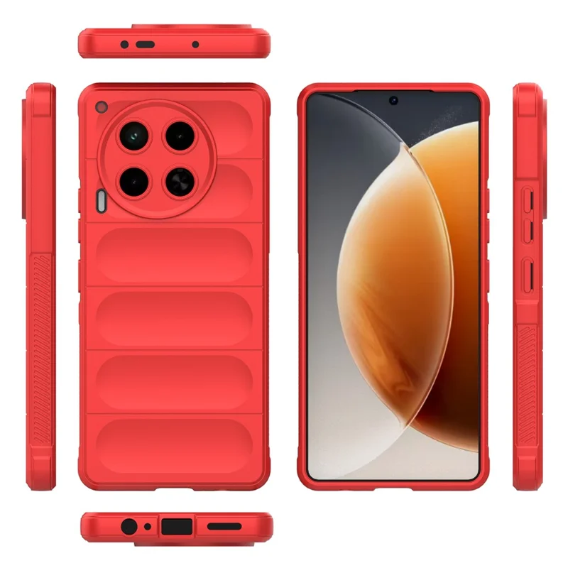 For TECNO Camon 30 4G Case Anti-Drop Soft TPU Rugged Phone Back Cover - Red
