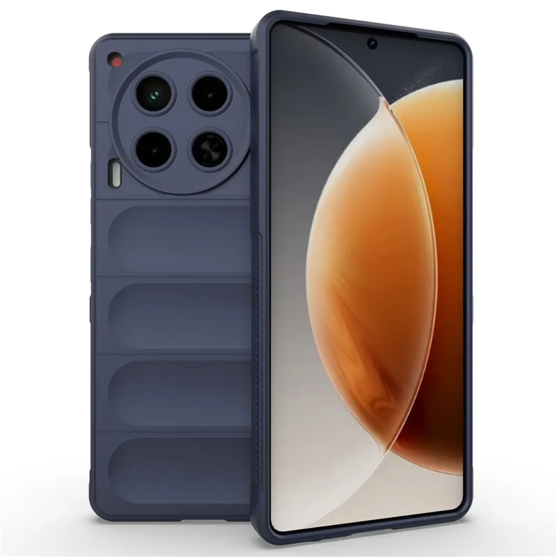 For TECNO Camon 30 4G Case Anti-Drop Soft TPU Rugged Phone Back Cover - Dark Blue