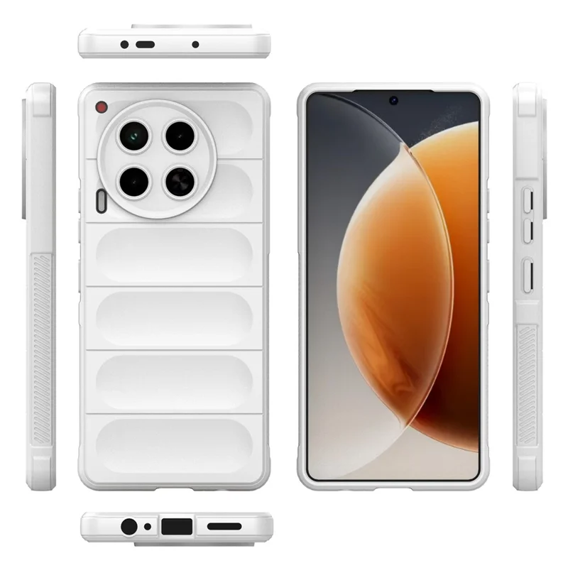 For TECNO Camon 30 4G Case Anti-Drop Soft TPU Rugged Phone Back Cover - White