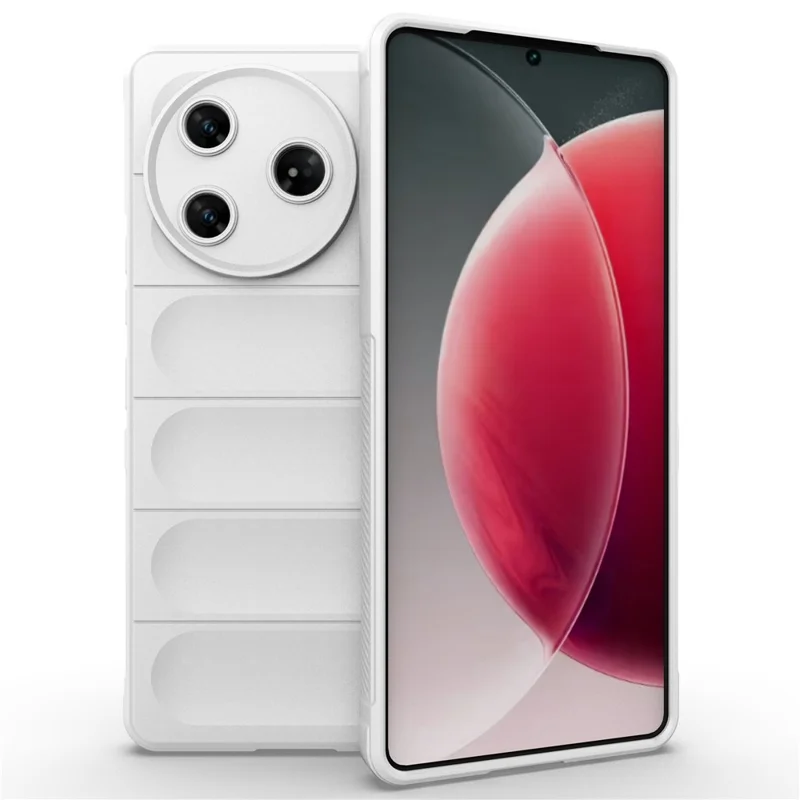 For TECNO Camon 30 Pro 5G Case Anti-Drop Soft TPU Rugged Phone Back Cover - White