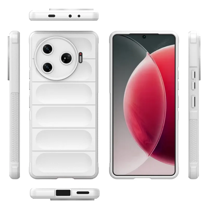 For TECNO Camon 30 Pro 5G Case Anti-Drop Soft TPU Rugged Phone Back Cover - White