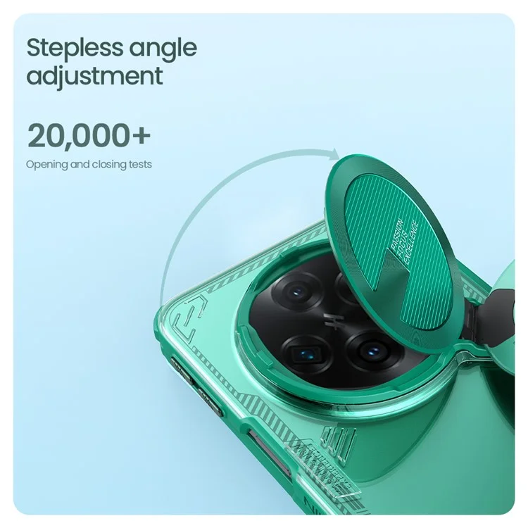 NILLKIN Iceblade FOLD для Oppo Find N5 5G Чехол с крышкой для объектива и подставкой, из поликарбоната + TPU - Зеленый