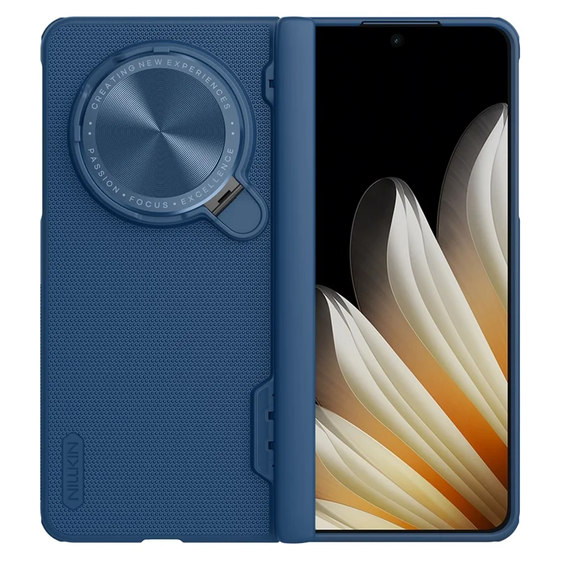 NILLKIN Super Frosted Shield Prop For Oppo Find N5 5G Case Camera Lens Lid Kickstand Phone Cover - Blue