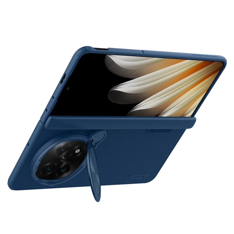 NILLKIN Super Frosted Shield Prop For Oppo Find N5 5G Case Camera Lens Lid Kickstand Phone Cover - Blue