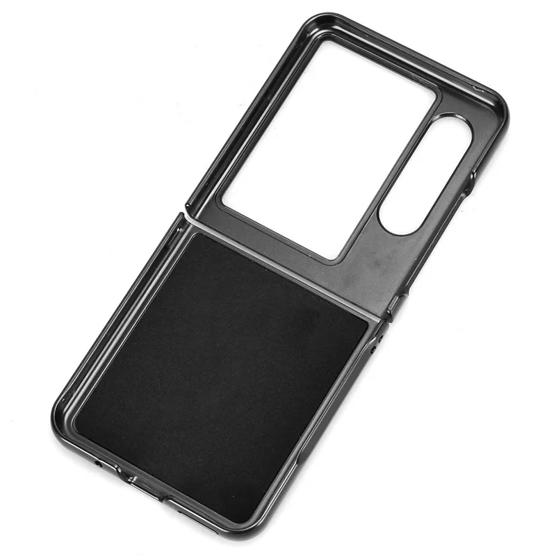 For ZTE nubia Flip2 5G Case Carbon Fiber Texture Shockproof PU + PC Phone Cover - Black