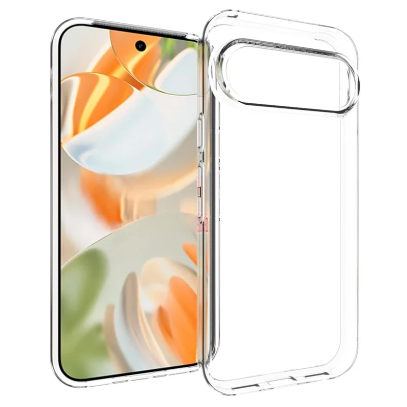 Per Google Pixel 10 Pro / Pixel 10 Custodia per telefono trasparente Resistente all'impronta TPU Retro Cover