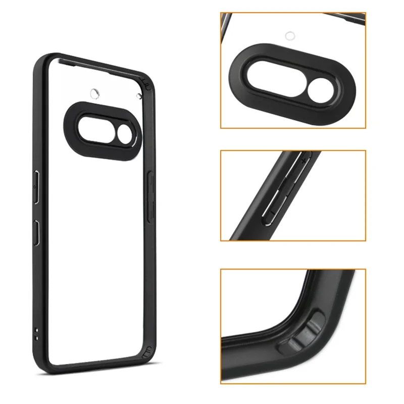 Custodia per Nothing Phone (3a) Antiurto PC + TPU Custodia posteriore trasparente