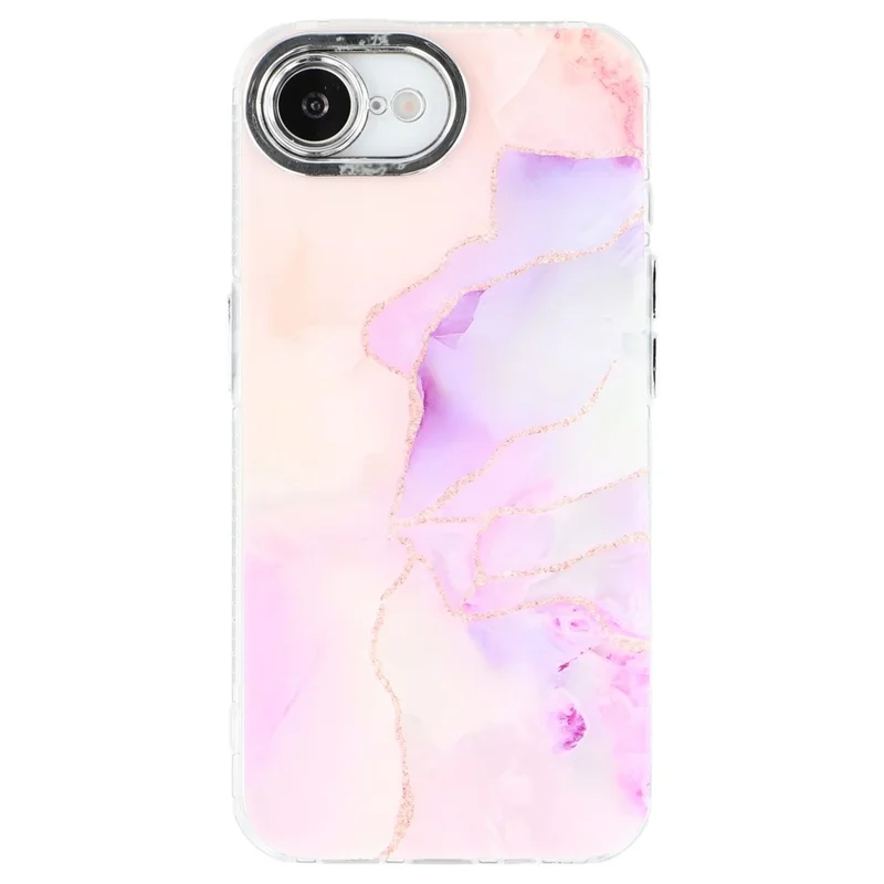 For iPhone 17e / 16e Case IMD Marble Pattern Electroplated Protective Phone Cover - M4