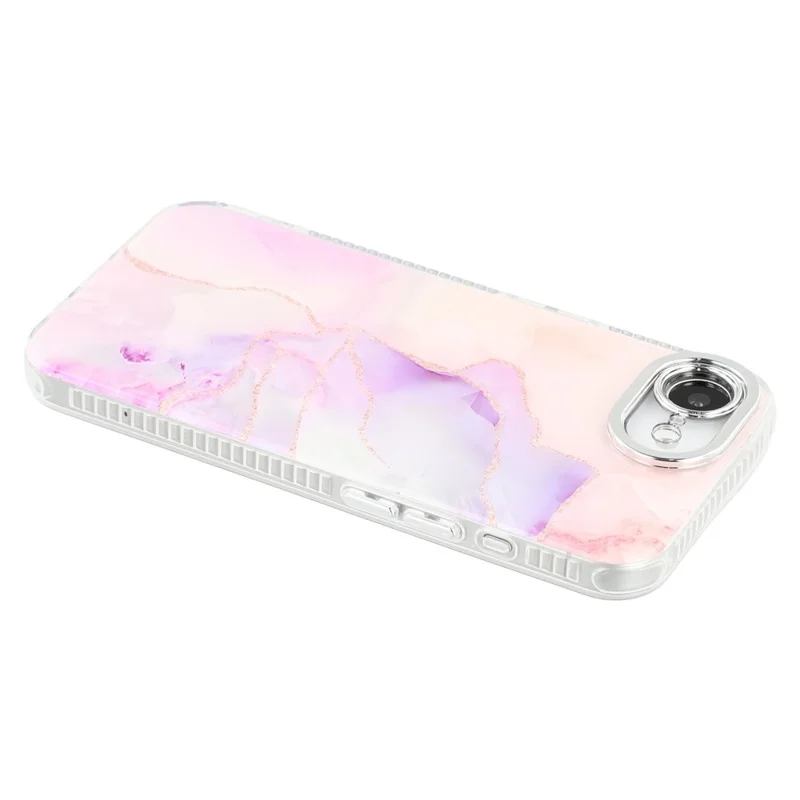 For iPhone 17e / 16e Case IMD Marble Pattern Electroplated Protective Phone Cover - M4