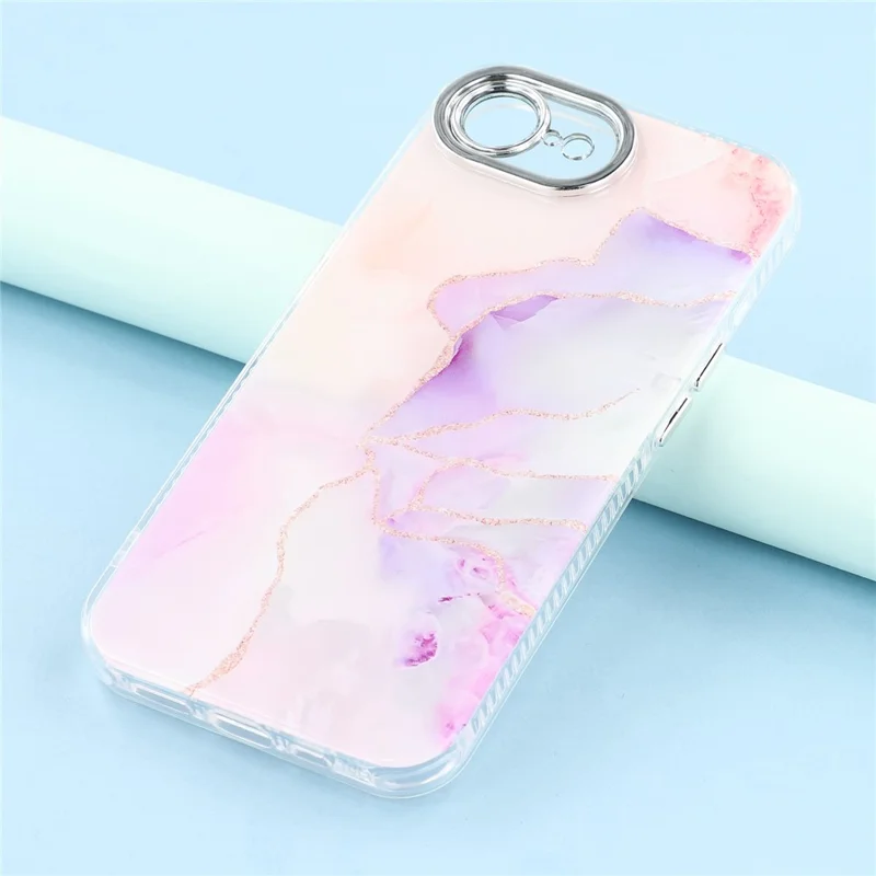 For iPhone 17e / 16e Case IMD Marble Pattern Electroplated Protective Phone Cover - M4