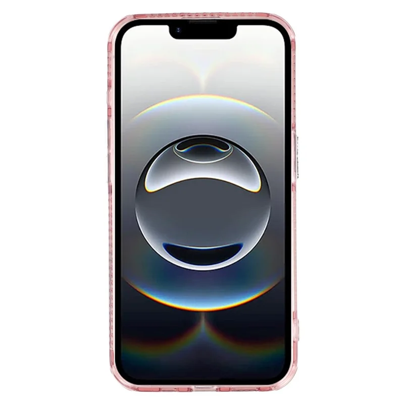 For iPhone 17e / 16e Case IMD Design Shockproof PC+TPU Phone Cover with Glass Lens Film - Ripple Pattern / Rose Gold