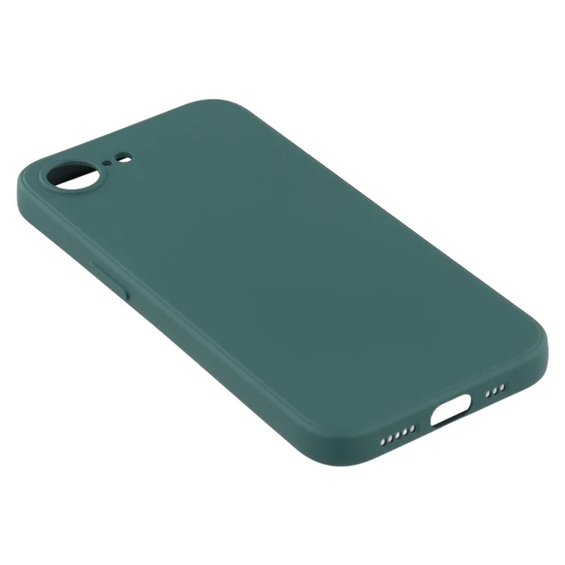 For iPhone 16e Case TPU Back Soft Anti-Scratch Fiber Lining Phone Cover - Army Green
