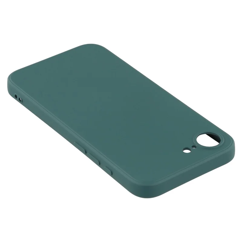 For iPhone 16e Case TPU Back Soft Anti-Scratch Fiber Lining Phone Cover - Army Green
