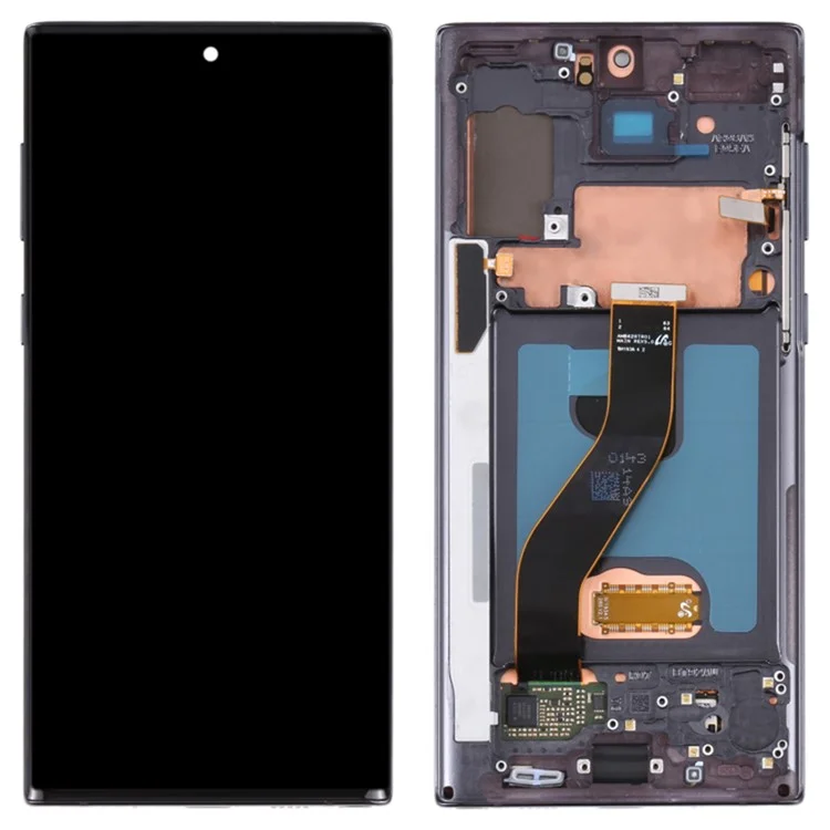 Для Samsung Galaxy Note 10 5G N971 / 10 4G N970 Дисплей класса C OLED с тачскрином в сборке + Рамка Запчасть для замены (Без логотипа) - Черный