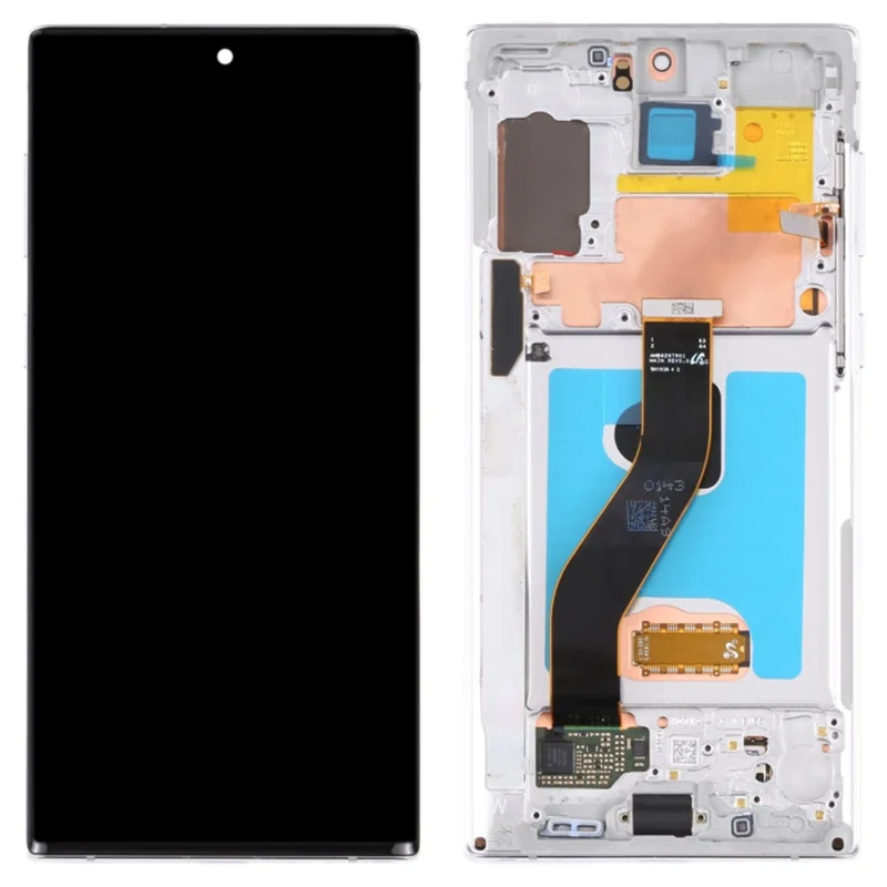For Samsung Galaxy Note 10 5G N971 / 10 4G N970 Grade C OLED Screen and Digitizer Assembly + Frame Replacement Part (without Logo) - Grey