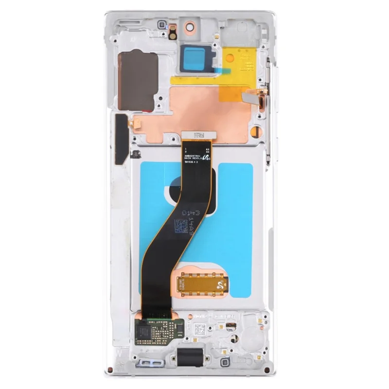 For Samsung Galaxy Note 10 5G N971 / 10 4G N970 Grade C OLED Screen and Digitizer Assembly + Frame Replacement Part (without Logo) - Grey