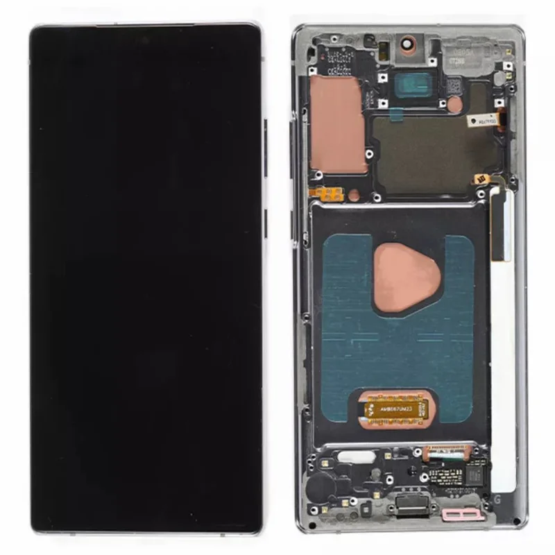 For Samsung Galaxy Note20 N980 / Note20 5G N981 OEM Grade S AMOLED Screen and Digitizer Assembly + Frame (Without Logo) - Grey