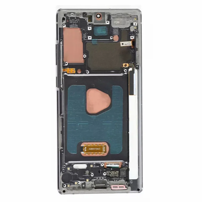 For Samsung Galaxy Note20 N980 / Note20 5G N981 OEM Grade S AMOLED Screen and Digitizer Assembly + Frame (Without Logo) - Grey
