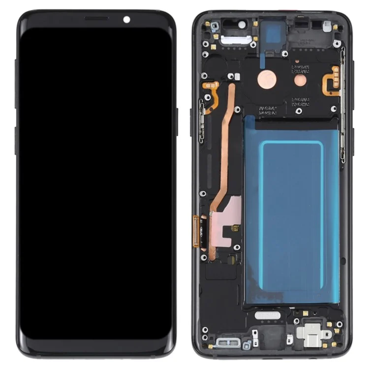 Pour Samsung Galaxy S9 G960 Écran OLED de Classe C et Assemblage Numériseur + Pièce de Remplacement du Châssis (Sans Logo)