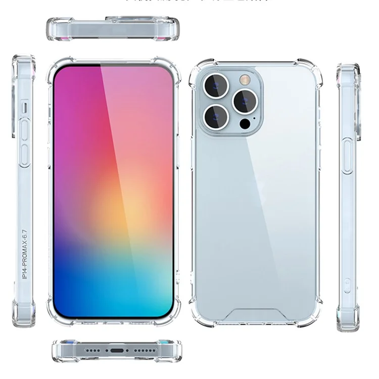 For iPhone 12 Pro Case Reinforced Corners TPU Frame + Acrylic Back Phone Cover