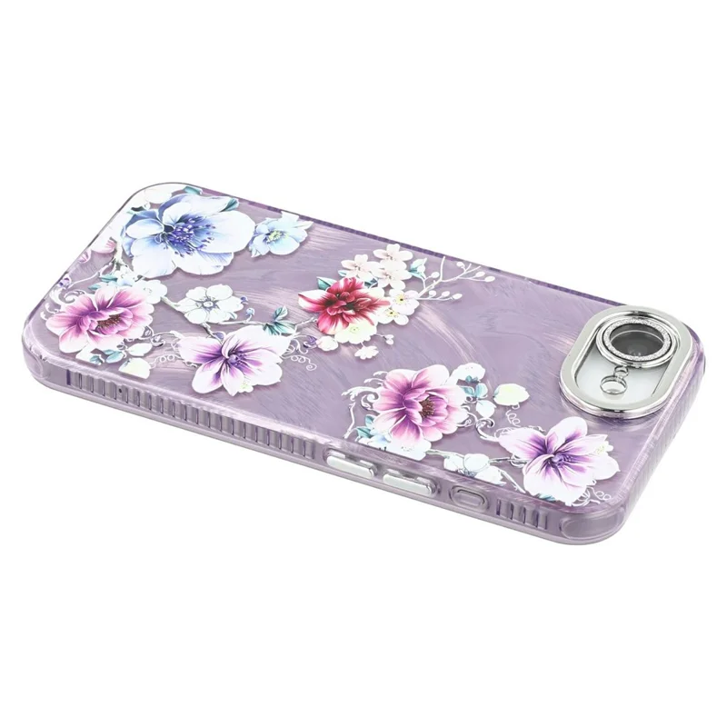 For iPhone 16e Case with Glass Lens Film Electroplated IMD TPU+PC Phone Back Cover - FL1