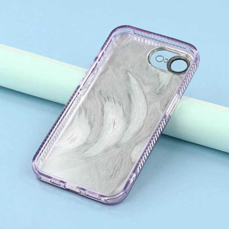 For iPhone 16e Case with Glass Lens Film Electroplated IMD TPU+PC Phone Back Cover - FL1