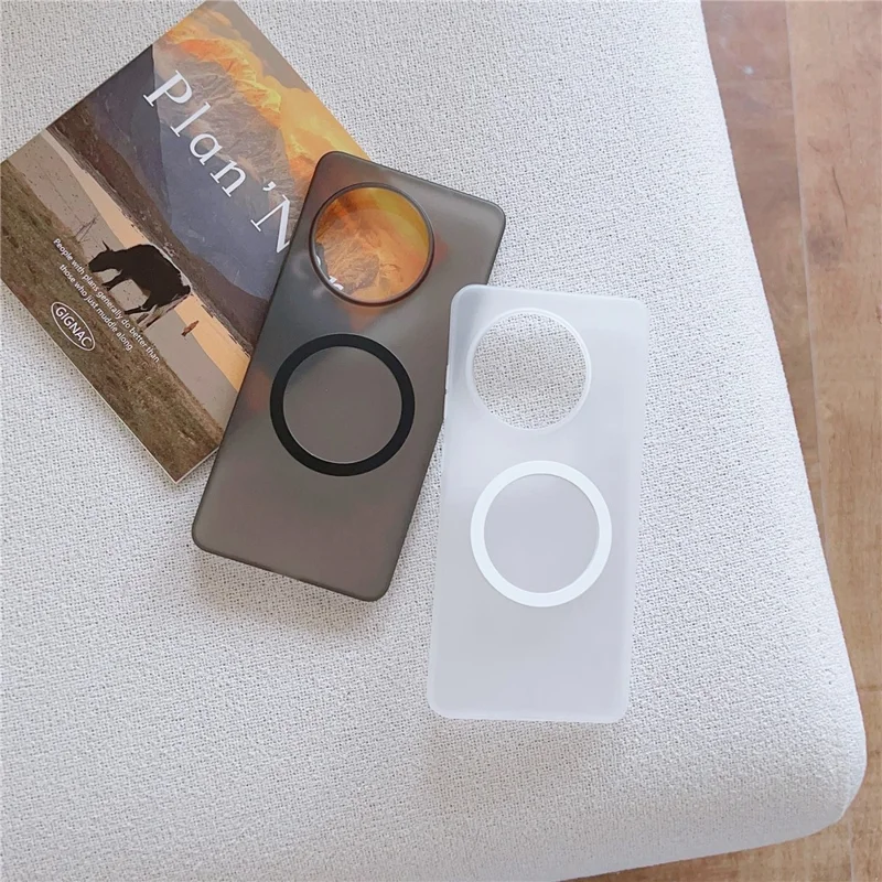 غطاء صلب من مادة البولي كربونات لهاتف OnePlus Ace 5 5G / Ace 5 Pro 5G / 13R 5G متوافق مع تقنية MagSafe، غطاء مات للهاتف - رمادي