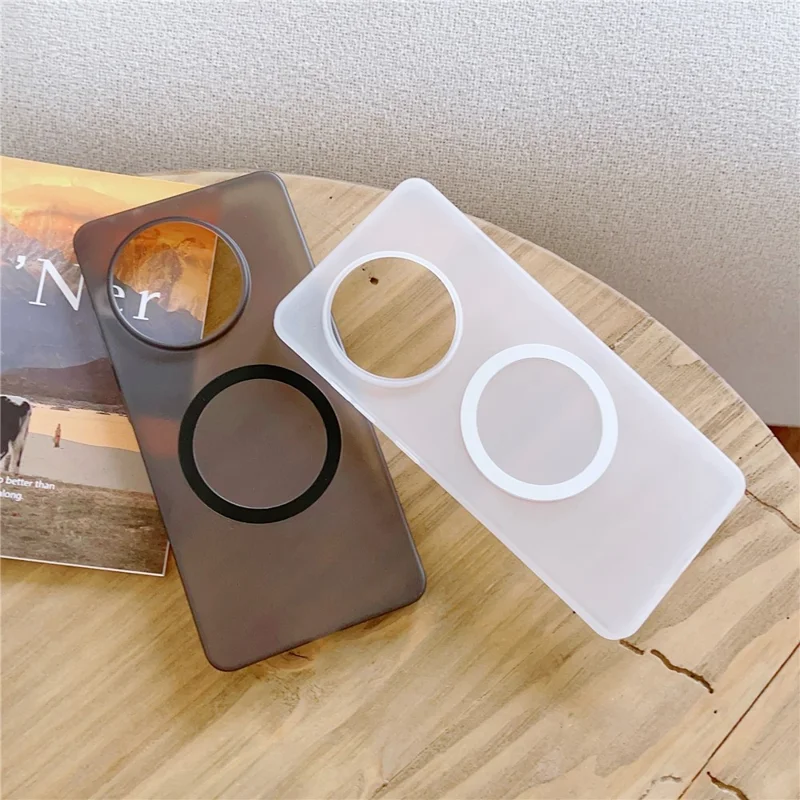 غطاء صلب من مادة البولي كربونات لهاتف OnePlus Ace 5 5G / Ace 5 Pro 5G / 13R 5G متوافق مع تقنية MagSafe، غطاء مات للهاتف - رمادي