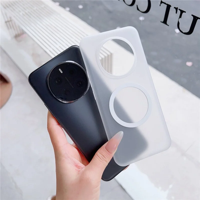 For Honor Magic7 Pro 5G Magnetic Case Matte Hard PC Phone Cover - Transparent