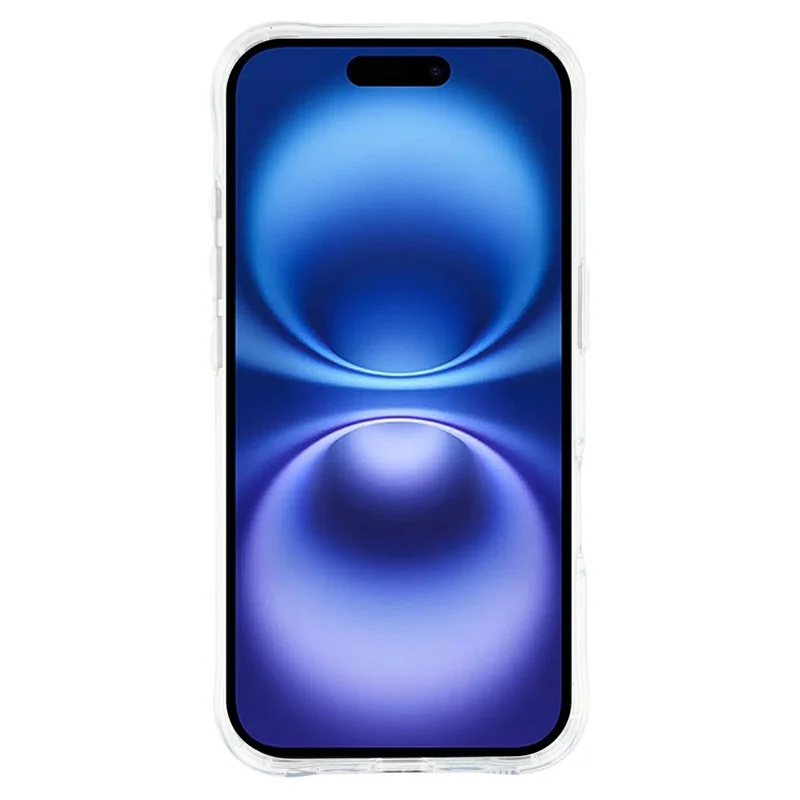 For iPhone 16 TPU + Acrylic Phone Case Anti Drop Back Cover with Built-In Glass Lens Protector - Transparent