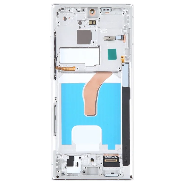 For Samsung Galaxy S22 Ultra 5G S908 Grade C LCD Screen and Digitizer Assembly + Frame Part (TFT) (Without Logo) - Silver