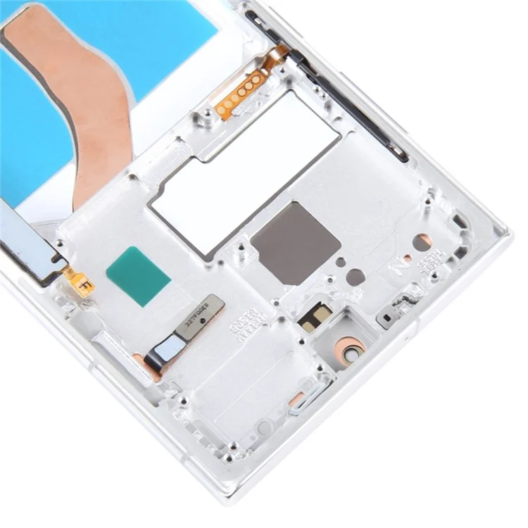 For Samsung Galaxy S22 Ultra 5G S908 Grade C LCD Screen and Digitizer Assembly + Frame Part (TFT) (Without Logo) - Silver