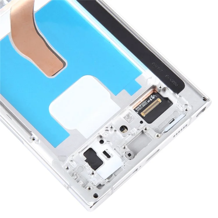For Samsung Galaxy S22 Ultra 5G S908 Grade C LCD Screen and Digitizer Assembly + Frame Part (TFT) (Without Logo) - Silver