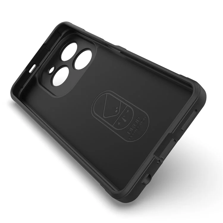 Für TECNO Spark 20 Pro Hülle Stoßfeste Weiche TPU Robuste Handyrückseite - Schwarz