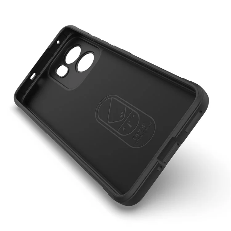 Чехол для Oppo Reno13 F 5G с защитой от падений, мягкий TPU, прочный чехол для телефона - Черный