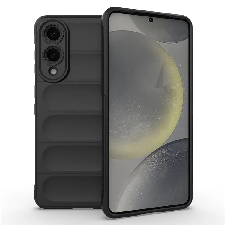 For Samsung Galaxy S25 Edge Case Anti-Drop Soft TPU Rugged Phone Back Cover - Black