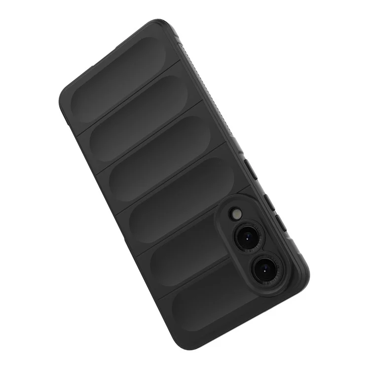 For Samsung Galaxy S25 Edge Case Anti-Drop Soft TPU Rugged Phone Back Cover - Black