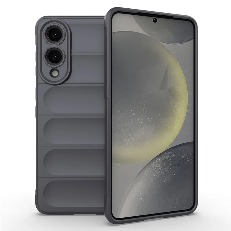 For Samsung Galaxy S25 Edge Case Anti-Drop Soft TPU Rugged Phone Back Cover - Dark Grey