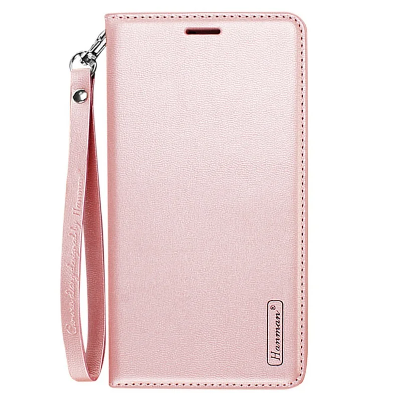 HANMAN Minuo Series per Samsung Galaxy A52s 5G / A52 5G / 4G Custodia Portafoglio in Pelle PU Antigraffio con Supporto Pieghevole - Rose Gold
