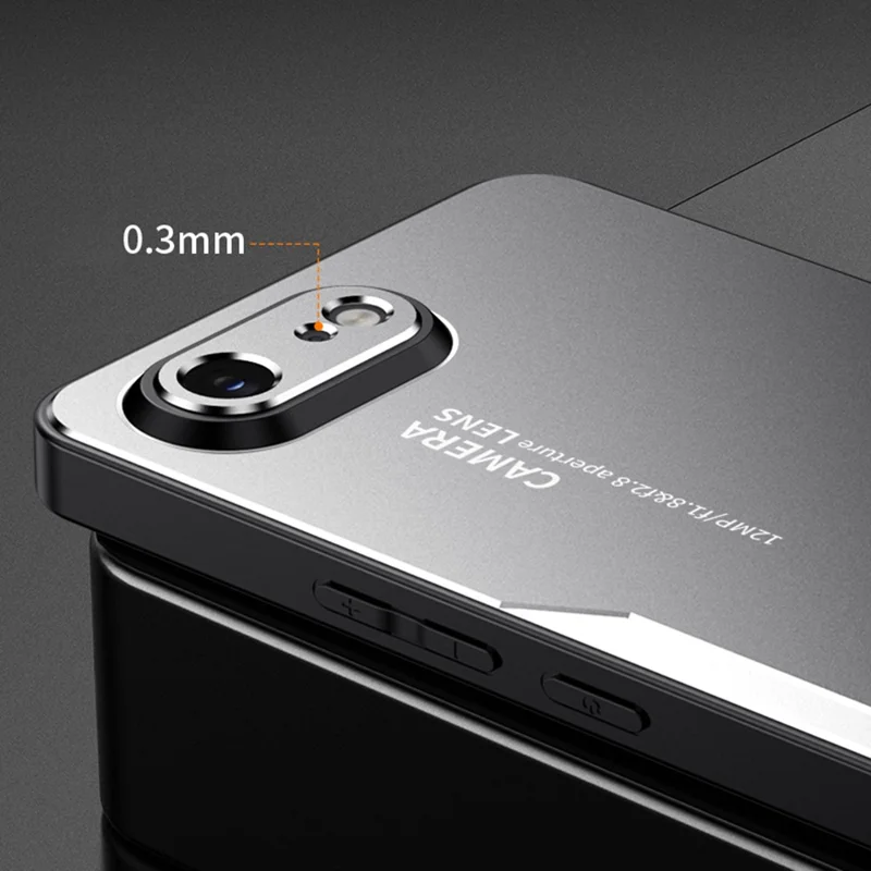 For iPhone 17e / 16e Phone Case Aluminium Alloy TPU PC Back Cover - Blue