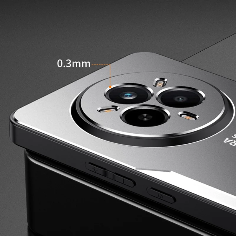 For Realme 14 Pro+ 5G Phone Case Aluminium Alloy TPU PC Back Cover - Gold