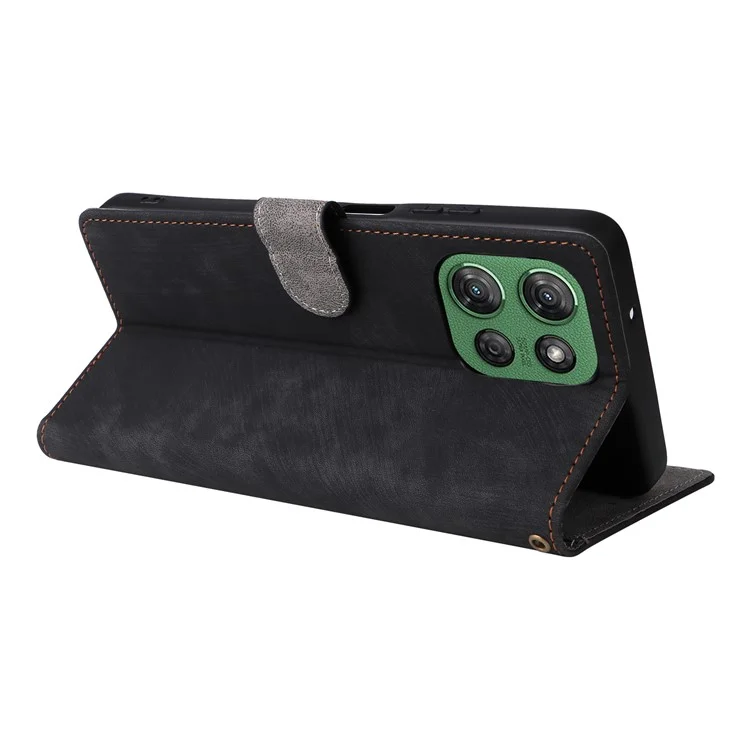Pour Motorola Moto G Power (2025) / G Play (2025) 5G Étui Portefeuille Blocage RFID Cuir PU Support de Visualisation - Noir