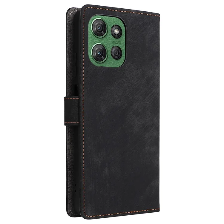Pour Motorola Moto G Power (2025) / G Play (2025) 5G Étui Portefeuille Blocage RFID Cuir PU Support de Visualisation - Noir