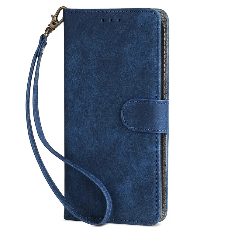 For Motorola Moto G Power (2025) / G Play (2025) 5G Case Wallet RFID Blocking PU Leather Cover Viewing Stand - Blue