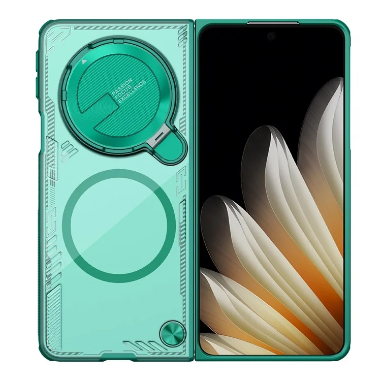 NILLKIN Iceblade FOLD для Oppo Find N5 5G чехол, совместимый с MagSafe, с крышкой объектива и подставкой, из поликарбоната и TPU - Зеленый